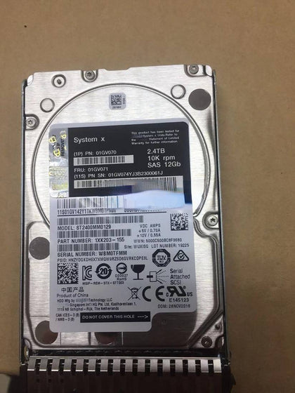 Lenovo 01GV071 2.4T 10K 2.5 SAS 01GV070 X3550 M5 X3650 M5 Hard Drives
