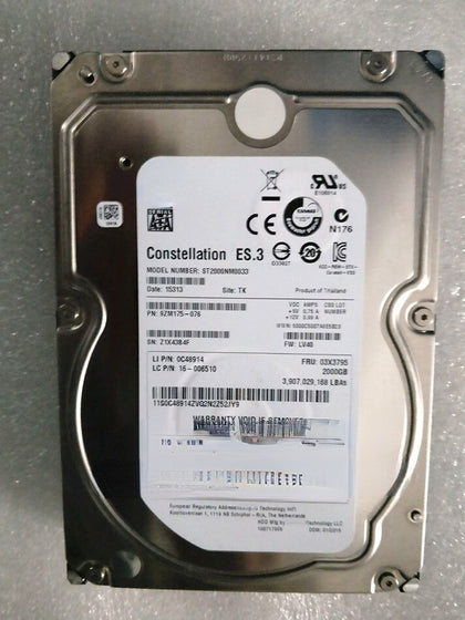 Lenovo 2T 7.2K 3.5 SATA 03X3795 T350G7 R510G7 R520G7 Hard Drives