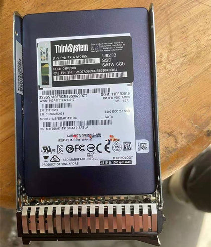 Lenovo 4XB7A10155 01PE308 1.92TB 2.5 SATA SSD SR650 SR550 Hard Drives