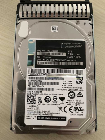 Lenovo 7XB7A00035 00YK024 2T SAS 7.2K 2.5inch 12GB SR Hard Drives