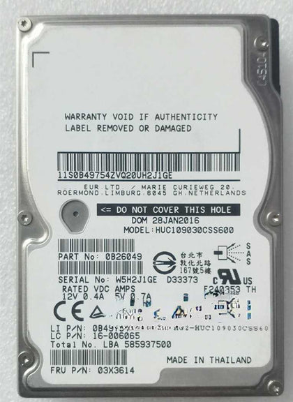 Lenovo R520G7 R630G7 R630G6 R680G7 Hard Drives 300G SAS 10K 2.5inch