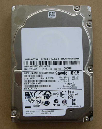 Lenovo R520G7 R630G7 R630G6 R680G7 Hard Drives 600G 10K 2.5inch SAS