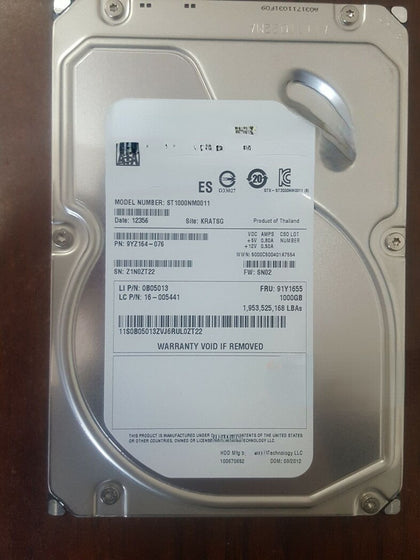 Lenovo R525G3 T350G7 R510G7 R520G7 1T 7.2K 3.5 SATA Hard Drives