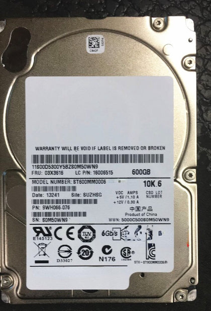 Lenovo R680 G7 600G 10K 2.5inch SAS 03X3616 Hard Drives