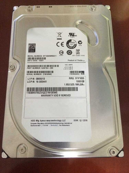 Lenovo RD330 RD350 RD430 RD440 1T 7.2K 3.5 SATA Hard Drives