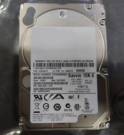 Lenovo RD450 RD530 RD540 RD550 600G 10K 2.5inch SAS Hard Drives