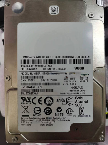 Lenovo RD450 RD530 RD540 RD550 Hard Drives 300G 15K 2.5 SAS