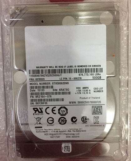 Lenovo RD450 RD530 RD540 RD550 Hard Drives 500G 7.2K 2.5 SATA