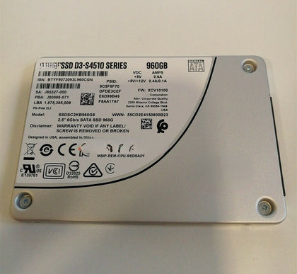Lenovo RD530 RD540 RD550 RD630 RD640 Solid State Hard Drives 960G 2.5 SATA SSD