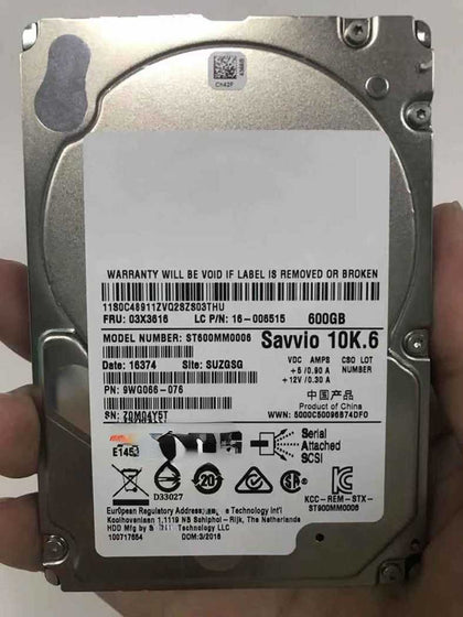 Lenovo SR550 SR650 SR850 SR860 SR590 Hard Drives 600G 10K 2.5 SAS
