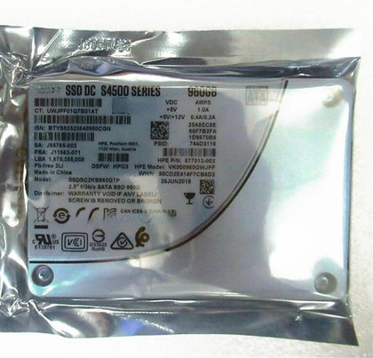 Lenovo SR550 SR650 SR850 SR860 SR590 Solid State Hard Drives 960G 2.5 SATA SSD