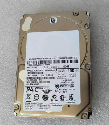 Lenovo ST300MM006 03X3614 RD630/640/650 300G 10K 2.5 SAS Hard Drives