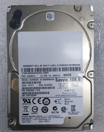 Lenovo ST558 SR530 SR950 SR630 Hard Drives 300G 10K 2.5 SAS