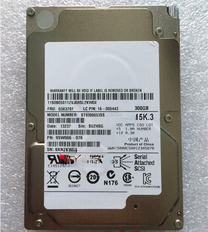 Lenovo ST9300653SS 03X3797 300G 15K 2.5inch SAS Hard Drives