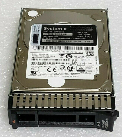 Lenovo X3650M5 X3550M5 00WG696 900G 10K 2.5 SAS 12G Hard Drives