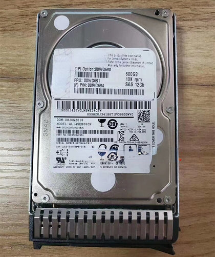 Lenovo X3650M5 X3550M5 600G 10K 2.5 SAS 12G 00WG691 Hard Drives