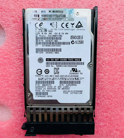 ML370 G5 ML370 G6 DL388 G6 G7 Hard Drives 1.2T 10K 2.5 SAS