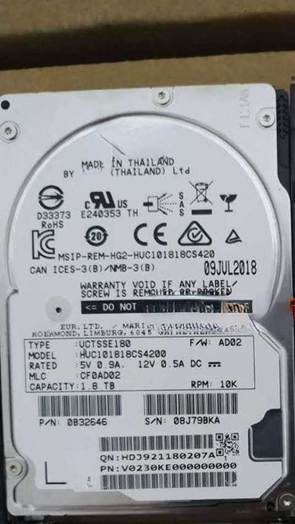 NF8480 NF5266 NF5180 NF5466 M5 1.8T 10K 2.5inch SAS Hard Drives