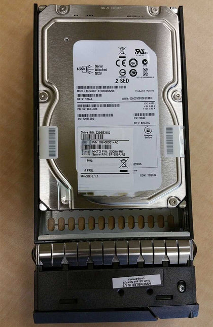 NetApp X309A-R6 SP-309A-R6 108-00301 3T 3.5 SAS DS4246 Hard Drives