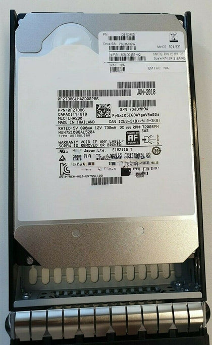 NetApp X318A-R6 8T 3.5 SAS FAS2720 FAS2554 DS212C DS4246 Hard Drives