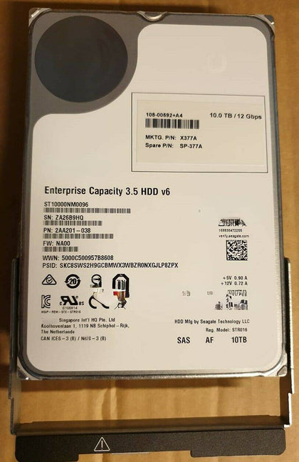 NetApp X377A SP-377A 108-00592+A4 10T 3.5 SAS 12g DS460C Hard Drives