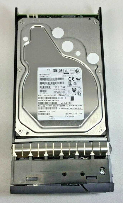 Netapp X306A-R5 00V7469 2T 3.5 SATA FAS3220 FAS3240 Hard Drives