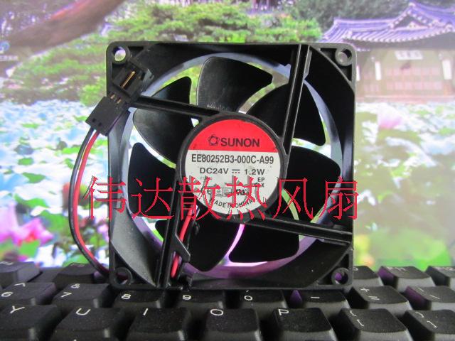 SUNON EE80252B3-000C-A99 24V 8025 80 * 80 * 25MM ball bearing cooling fan