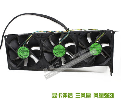 three fans As a lot ADDA AD0912UX-A7BGL12V 0.50A Graphics card cooling companion PCI slot fan - inewdeals.com