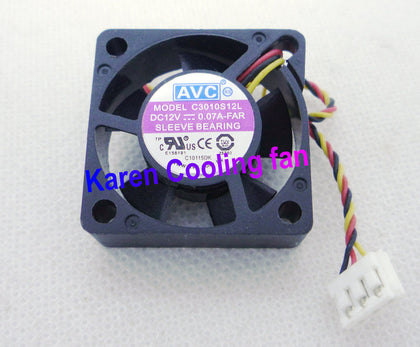 AVC 3010 12V 0.07A C3010S12L 3CM30 * 30 * 10mm small three-line hard disk cooling fan - inewdeals.com