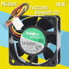 nidec TA225DC B34605-33 6025 0.58A 60 * 60 * 25MM chassis cooling inverter fan