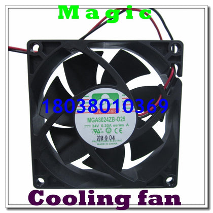 OriginalMAGIC MGA8024ZB-O25 8025 24V 0.3A 80 * 80 * 25mm double ball drive a small fan cooli - inewdeals.com