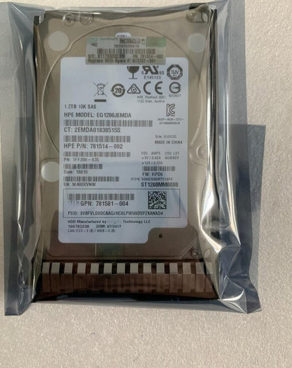 872479-B21 872737-001 1.2T SAS 10K 2.5 12G Server Hard Drive G8 G9