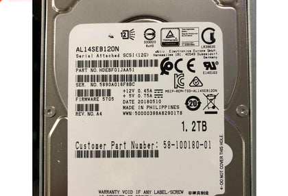 CISCO/Cisco 1.2TB 10K 12GB Hard Drive HD12TB10K12G AL14SEB120N