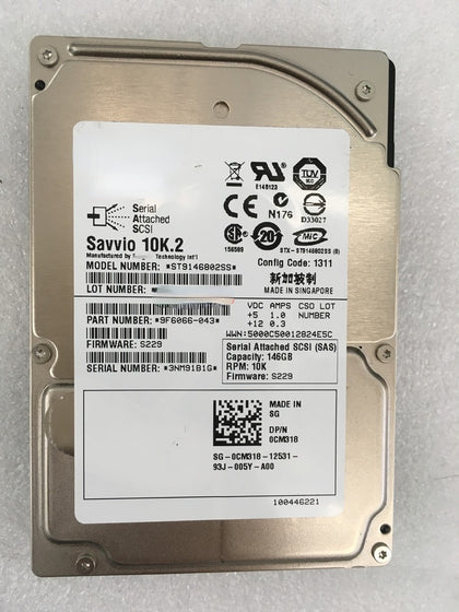 DELL 0CM318 146G 10K SAS 2.5 ST9146802SS Server Hard Drive