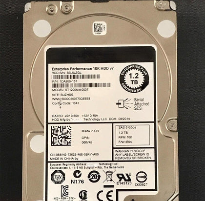 DELL 1.2T 10K 2.5 6G EQ Server Hard Drive 068V42 68V42 ST1200MM0007
