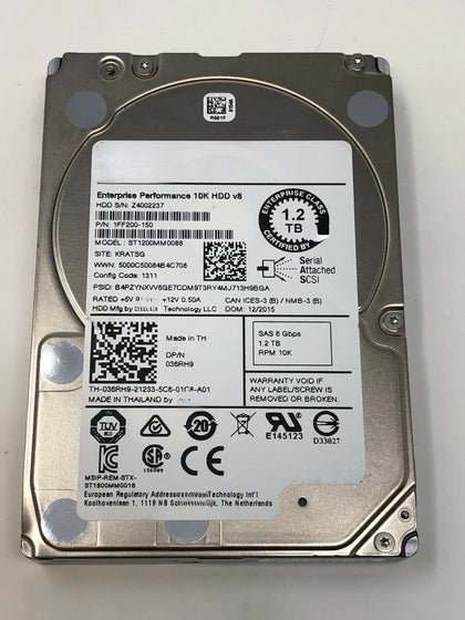 DELL 1.2T 2.5 10K SAS 12GB ST1200MM0088 0WXPCX Server Hard Drive