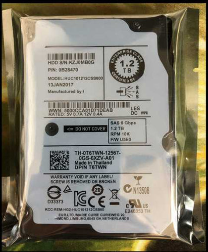 DELL 1.2TB 10K 6GB SAS 2.5 0T6TWN 0RMCP3 R630 R730 Server Hard Drive