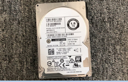 DELL 1.8T 2.5-inch 10K 12Gb SAS Server Hard Drive VTHard Drive HUC101818S4204