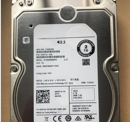 DELL 2T Enterprise SATA Hard Drive 2TB Monitor Drive 3.5-inch 7.2K ST2000NM0033