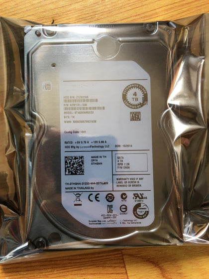 DELL 4T 3.5-inch SATA 128M ST4000NM0033 P/N 9ZM170-136 Hard Drive