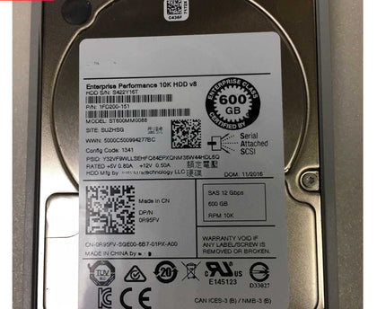 DELL 600G 10K SAS 12G 2.5 ST600MM0088 0R95FV R95FV Server Hard Drive