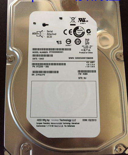 DELL Compellent ST32000444SS 2TB SAS Hard Drive ST2000NM0001 XQB7
