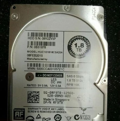DELL Dell HUC101818CS4204 1.8T 10K SAS 2.5-inch 1.8TB Server Hard Drive