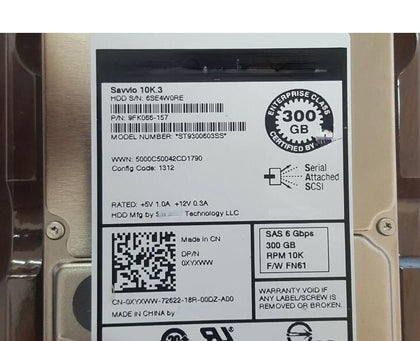 DELL EqualLogic 300G 10K SAS 0XYXWW ST9300603SS Storage Hard Drive