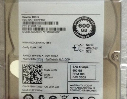DELL PowerEdge R520 R610 R730 Server Hard Drive 600G 10K SAS 2.5