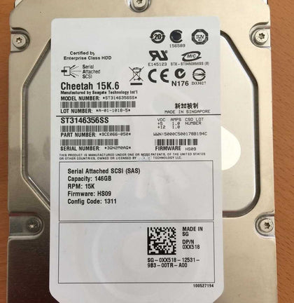 DELL R410 2950 ST3146855SS 146G 15K.5 SAS 3.5-inch Server Hard Drive