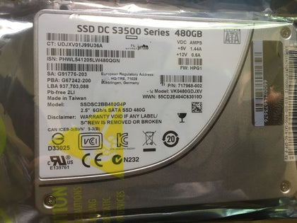 DELL R530 R630 R730 R720 Solid State Drive 480G SSD 2.5 SATA 6GBs