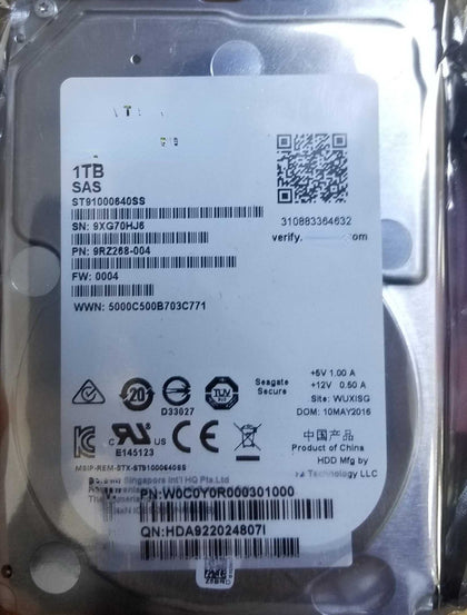 DELL R610 R620 R630 Server Hard Drive 1T SAS 7.2K 2.5