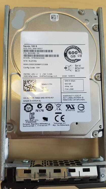 DELL R630 R730 R930 Server Hard Drive 600G 10K SAS 2.5 ST600MM0006