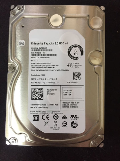 DELL R710 R720 R730 R740 Server Hard Drive 6T 7.2K 3.5 SAS
